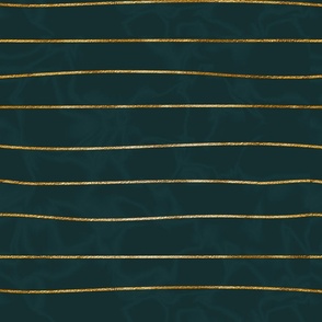 Geo deep teal gold lines - Small 