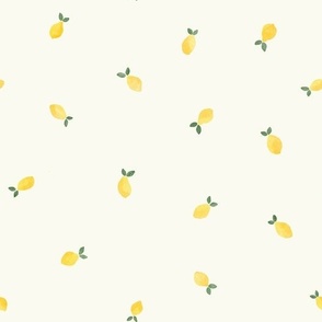 Watercolor Small Lemons - Yellow