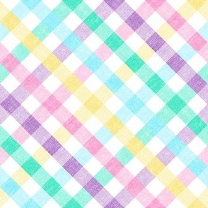 Easter Plaid - Spring Plaid - Easter egg colors - Gingham Check - (45) C21