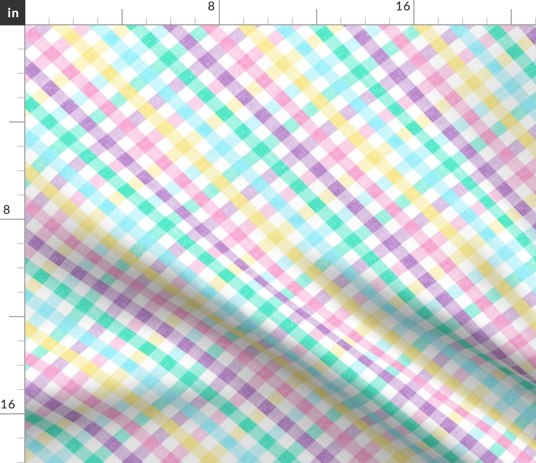 Easter Plaid - Spring Plaid - Easter egg colors - Gingham Check - (45) C21