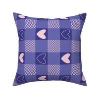 Very Peri Gingham (Rotated) - very peri checker, periwinkle gingham, valentines