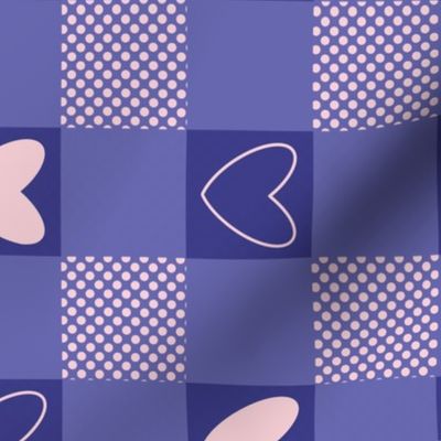 Very Peri Gingham (Rotated) - very peri checker, periwinkle gingham, valentines