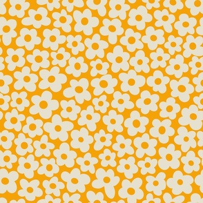 Groovy Floral- Cream & Yellow