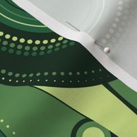 mystical inspiring waterways - emerald green waves - abstract fabric