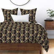 Neo Art Deco stripes coral golden black trending wallpaper living & decor current table runner tablecloth napkin placemat dining pillow duvet cover throw blanket curtain drape upholstery cushion duvet cover clothing shirt wallpaper fabric living home deco