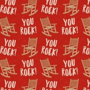 You Rock! - rocking chair valentine - fire - LAD21