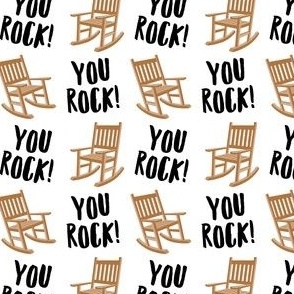 You Rock! - rocking chair valentine - white - LAD21