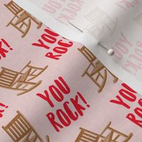 You Rock! - rocking chair valentine - pink - LAD21