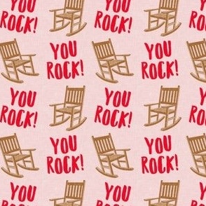 You Rock! - rocking chair valentine - pink - LAD21