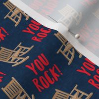 You Rock! - rocking chair valentine - dark blue - LAD21