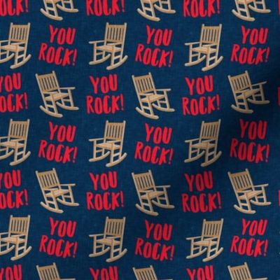 You Rock! - rocking chair valentine - dark blue - LAD21