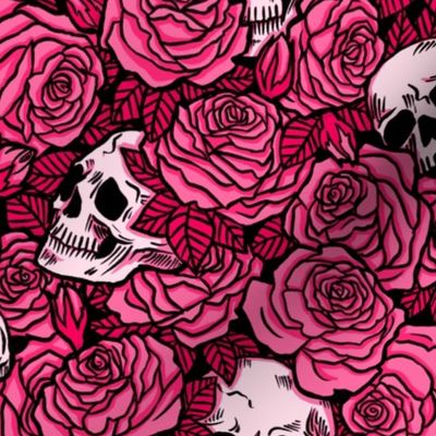 Skulls & Roses- Pink