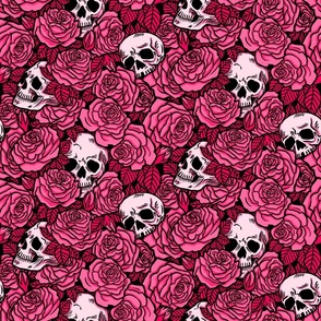 Skulls & Roses- Pink