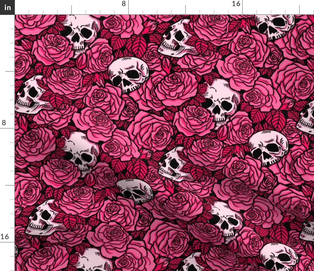 Skulls & Roses- Pink
