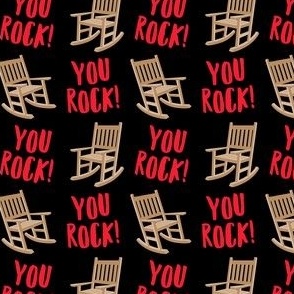 You Rock! - rocking chair valentine - black - LAD21