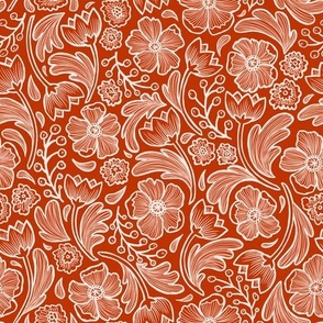 Fall Floral- Rust