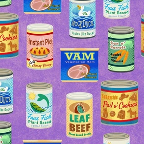 Vintage Vegetarian Cans Large