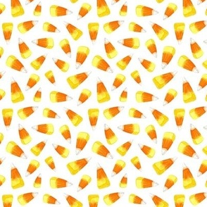 Small Scale Halloween Candy Corn Trick or Treat Candies on White