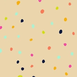 Scribble Dots - Sand Multi