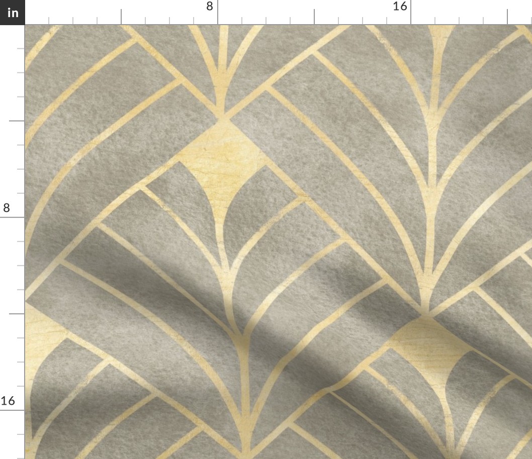 Beige gold Art Deco pattern