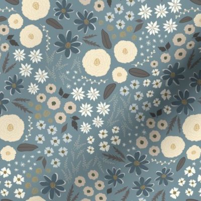 Carpet Floral Blue | Medium