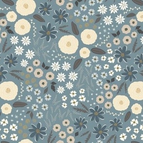 Carpet Floral Blue | Medium