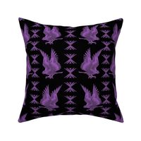 Macaw Purple On Black