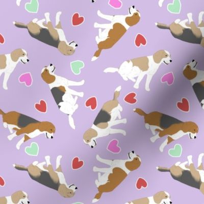 Tiny Beagles - Valentine hearts