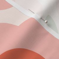 Retro Pink Florals Geometric Wallpaper - XL