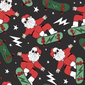 Christmas Groovy Skater Santa Black - Medium