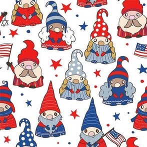 Patriotic Independence Day Gnomes 4th Fourth July gender neutral - medium scale