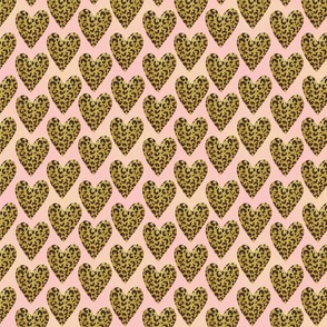 hearts leopard cheetah print Valentine love