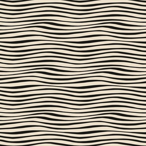 wavy stripes - black & beige