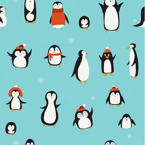 Funny Penguins family.