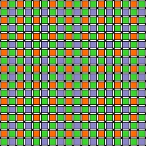 Grid or Check in orange lime green and purple