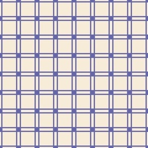 Grid - Very Peri Purple Violet and Deep Cream