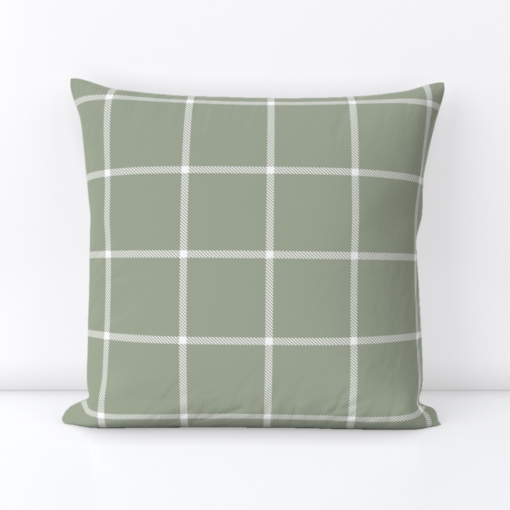 buffalo grid sage green reversed