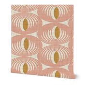 Oculus Mid Century Modern Geometric Blush Pink Large Scale