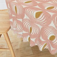 Oculus Mid Century Modern Geometric Blush Pink Large Scale