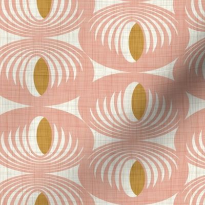 Oculus Mid Century Modern Geometric Blush Pink Regular Scale