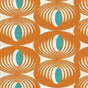 Oculus Mid Century Modern Geometric Orange Regular Scale