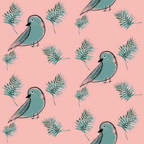 bird salmon pink