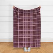 (large scale) checkered plaid with violet and brown