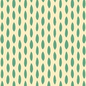 Abstract Almond - Teal & Ivory