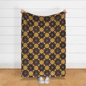 Golden Charm: Sunshine Dots - Wallpapered - 12in x 12in