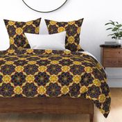 Golden Charm: Sunshine Dots - Wallpapered - 12in x 12in