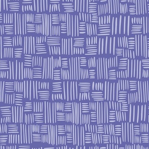 Periwinkle Abstract Line Block Print