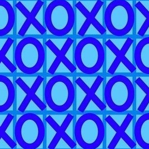 X's and O's (electric blue)