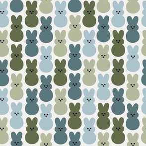 Easter Bunnies - cool colors (large)