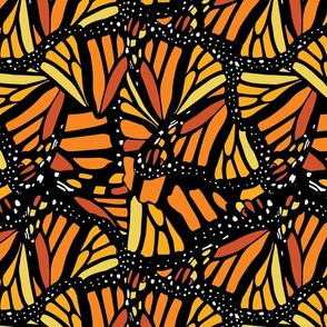 Monarch Butterfly Pattern - Orange - Large Scale